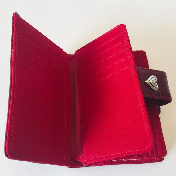 Mundi Red Faux Crocodile Embossed Wallet with Coin Change Compartment - Picture 5 of 6